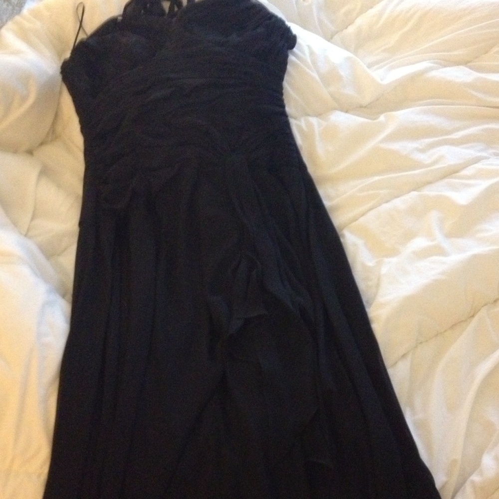 Halter black dress plus size